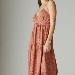 Lucky Brand Paisley Aragon Multi Tiered Sundress Casual Resort Wear Size M